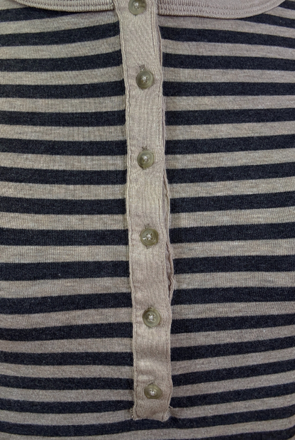 Striped Shirt tail T-shirt