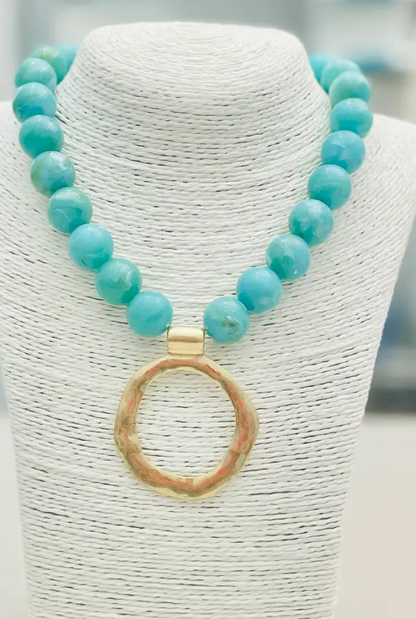 Big Ball Necklace w/ Pendant