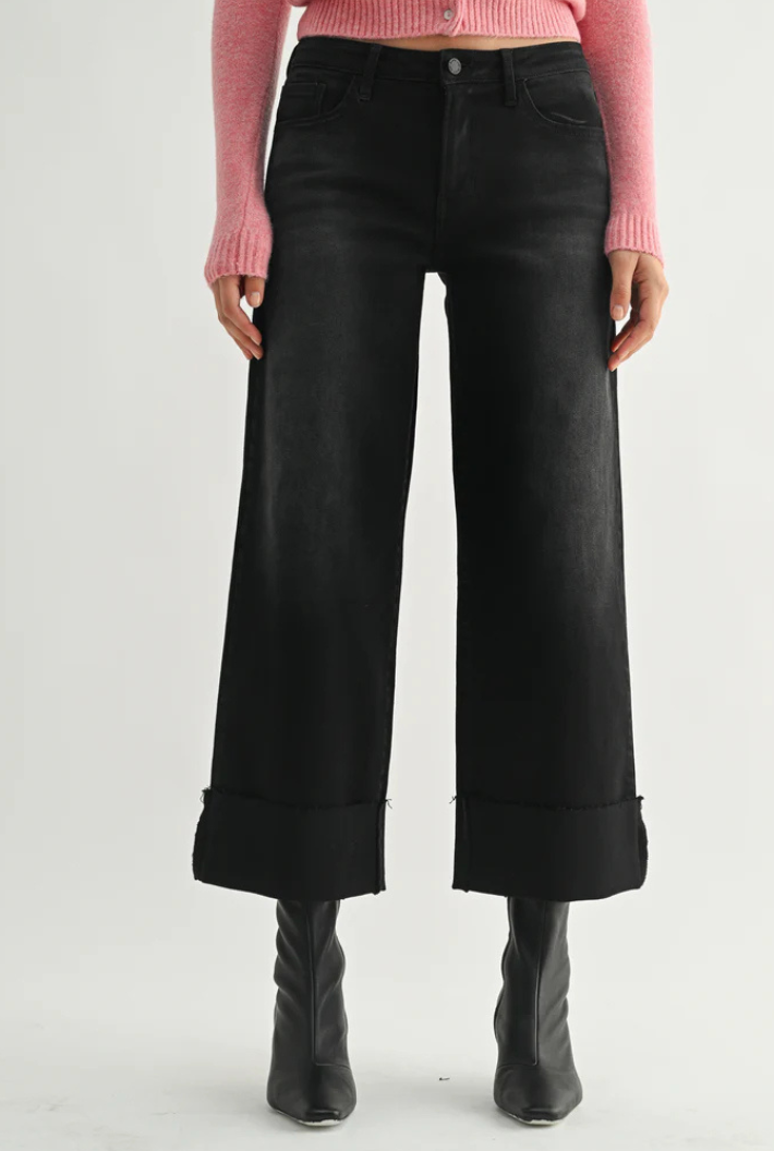 The Scissor Cuffed Slim Wide Leg