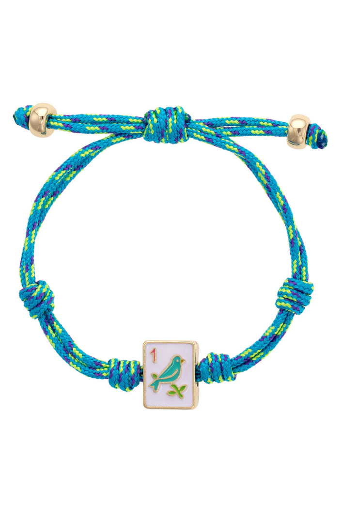Sparrow Mahjong Tile Bracelet