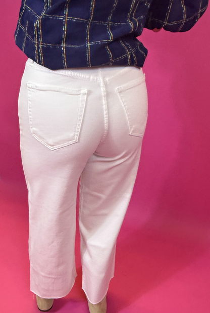 Glenda Wide Leg Jean-White