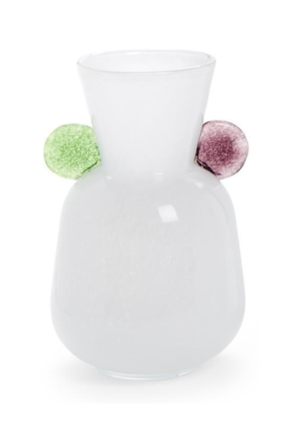 Contempo White Art Glass Vase