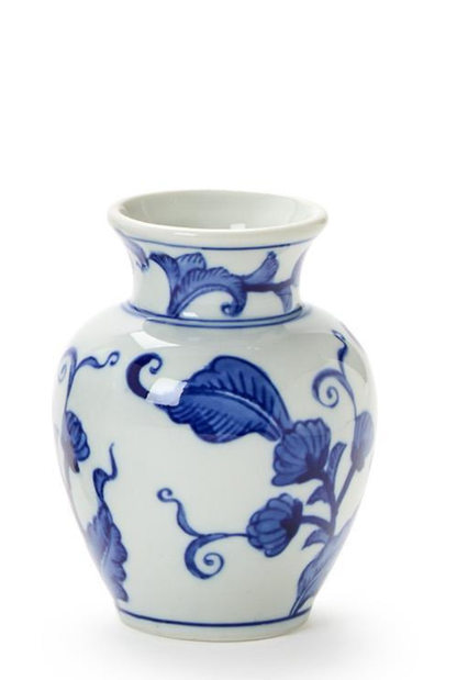 Hand-Painted Floral Chinoiserie Vases
