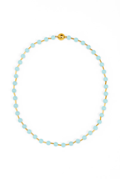 Glass Bead Magnet Short Necklace