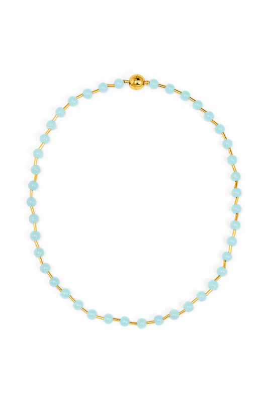 Glass Bead Magnet Short Necklace