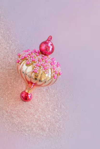 Fluted Pave Finial Ornament