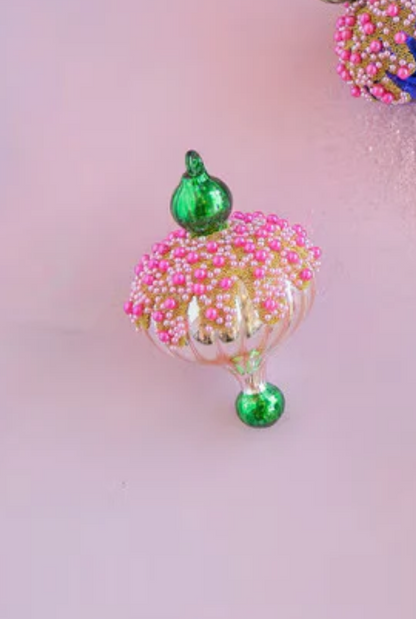 Fluted Pave Finial Ornament