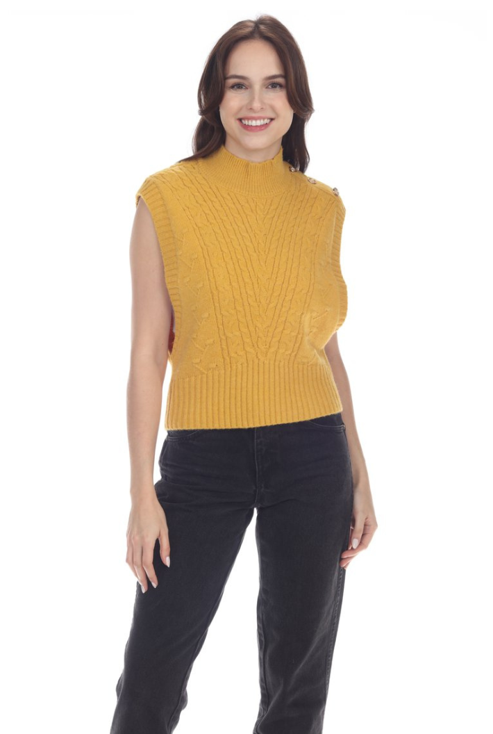 Paige Cable Knit Sweater Vest