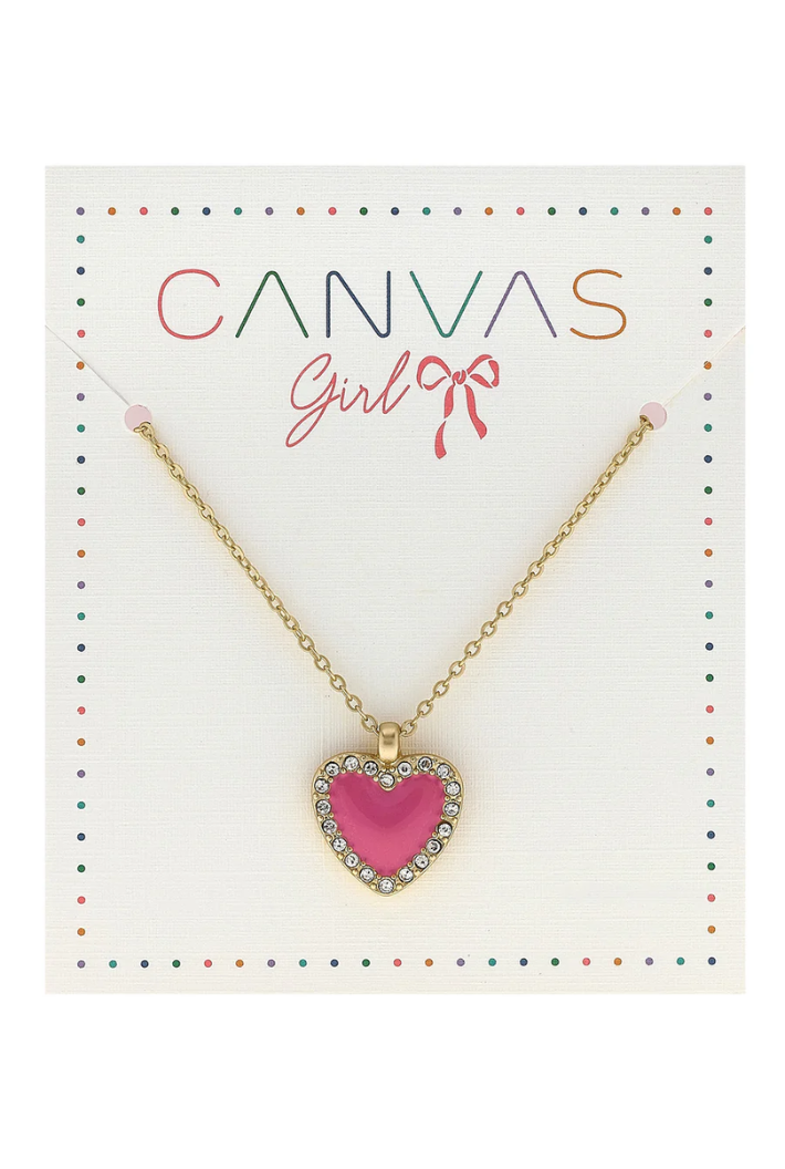 Maggie Pave Heart Children's Necklace
