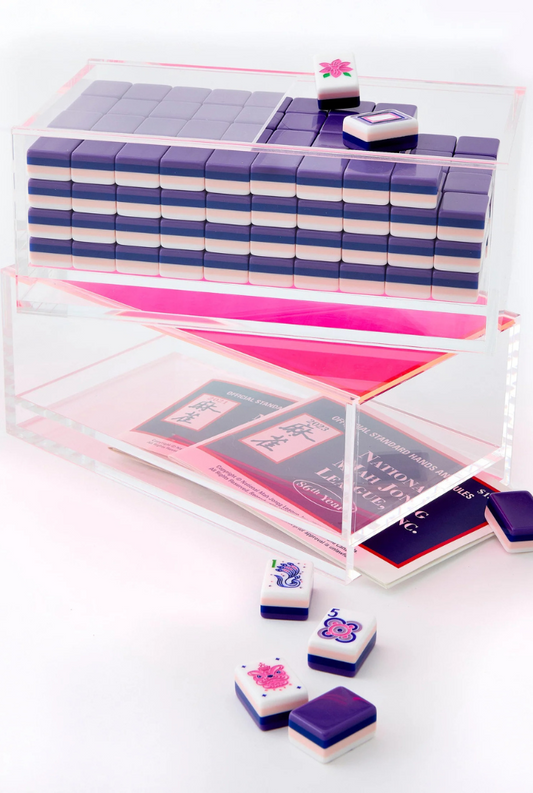 Mahjong Acrylic Box - Clear Lid