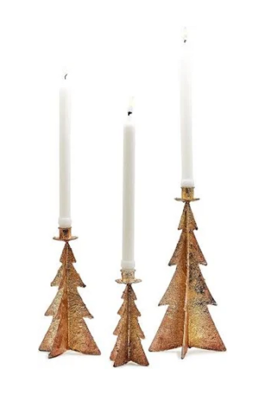 Golden Trees Candleholders