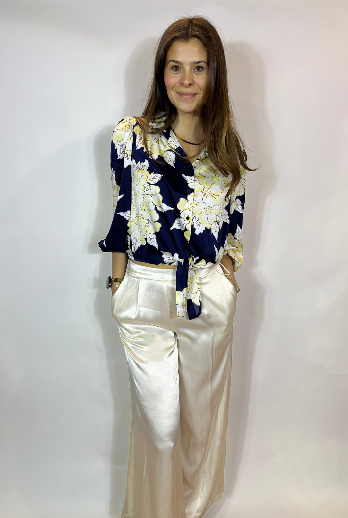 Evie Trousers-Cream
