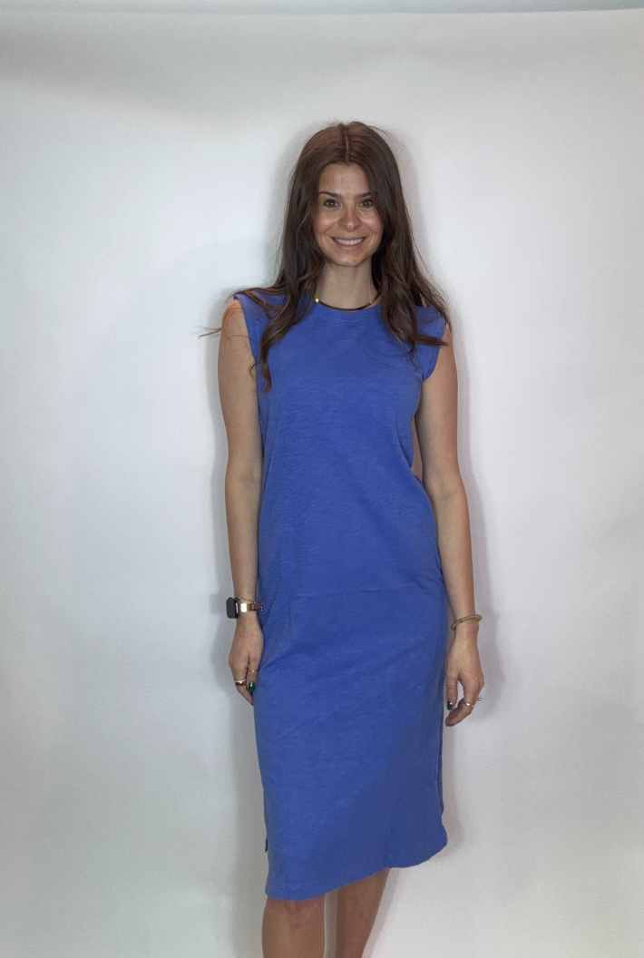 Column Dress W/ Side Slit