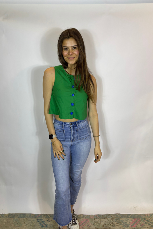 Green Button Top