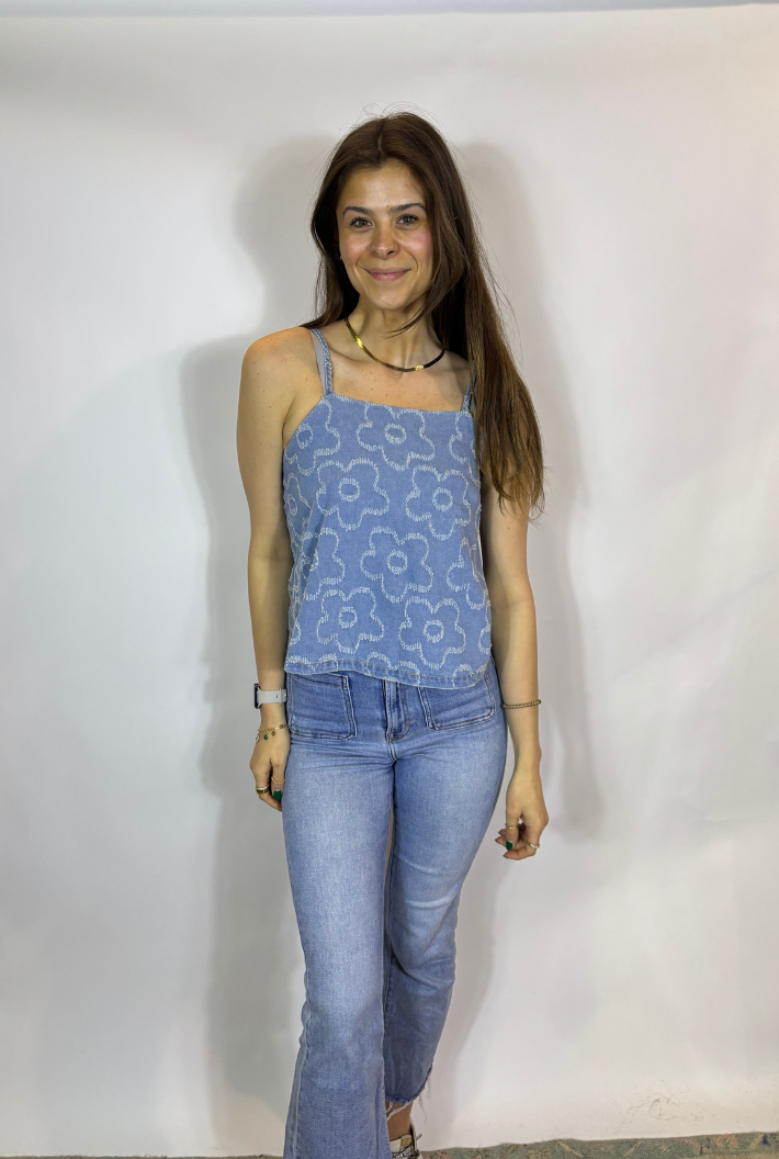 Blue String Top