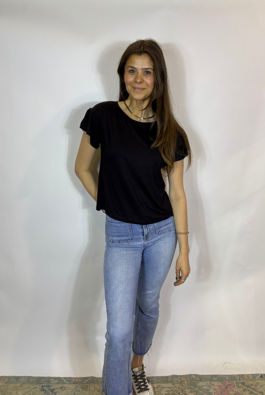 Black U Top