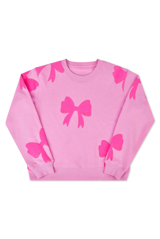 Girls Ribbon Bow Sweatshirt