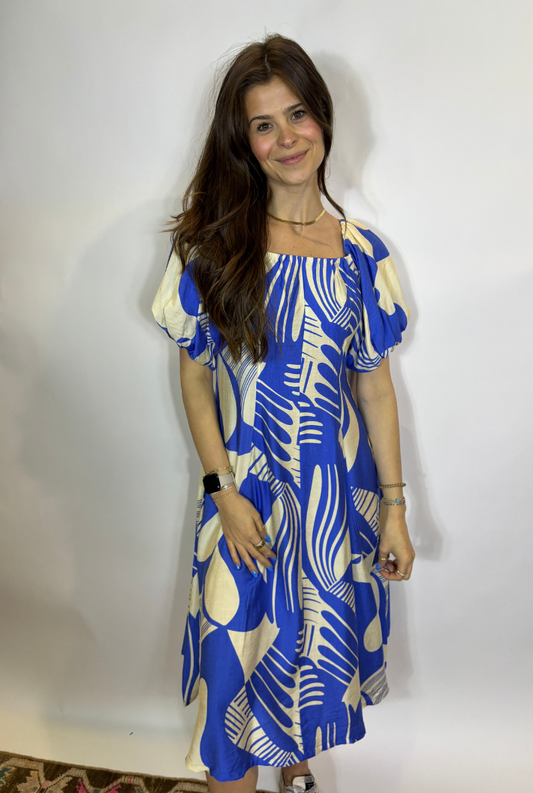 Blue Deco Midi