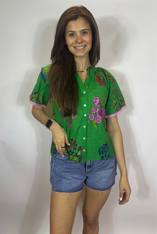Green Sadie Top