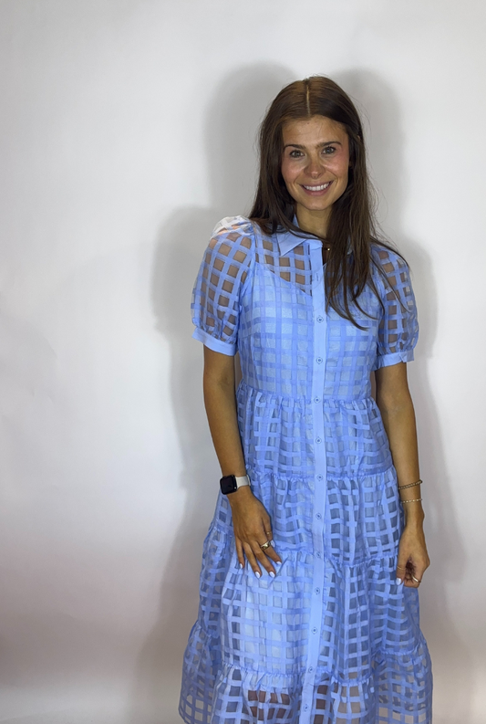 Cross Stitch Maxi Blue