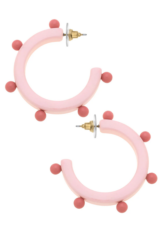 Olivia Studded Resin Hoop