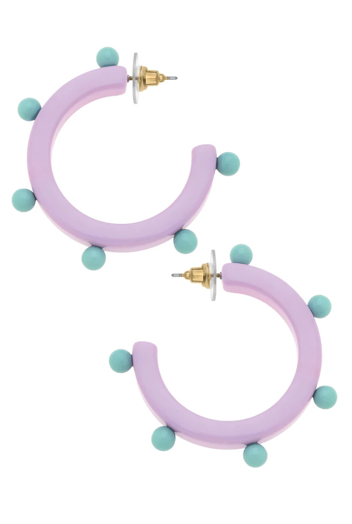 Olivia Studded Resin Hoop