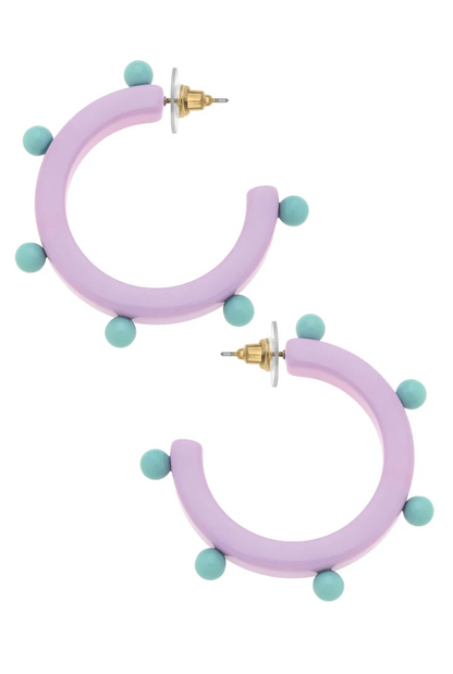 Olivia Studded Resin Hoop