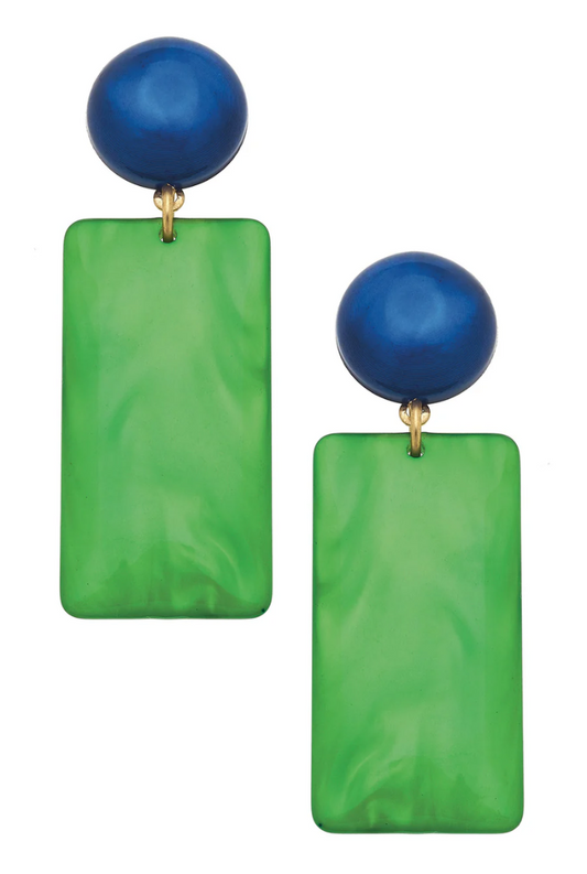 Sophie Marbled Resin Geo Earrings