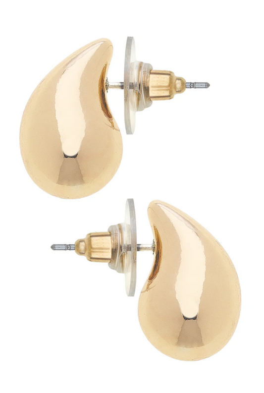 Icon Puffed Teardrop Studs