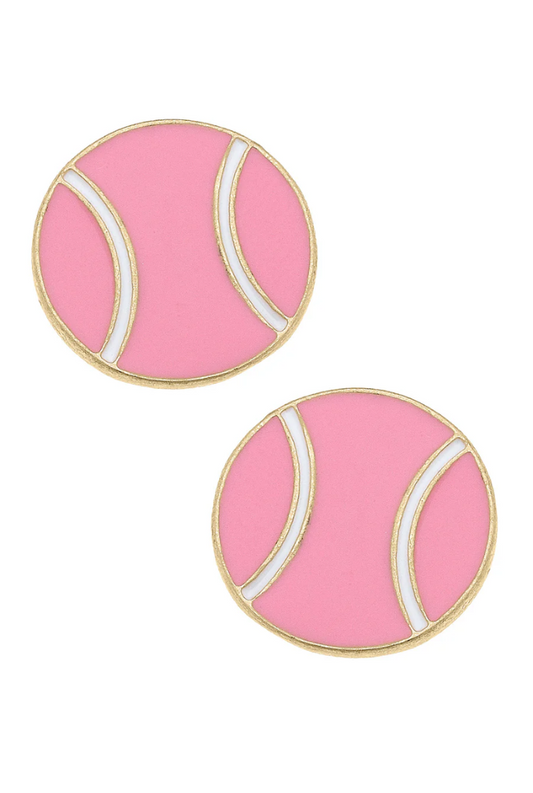 Enamel Tennis Ball Studs