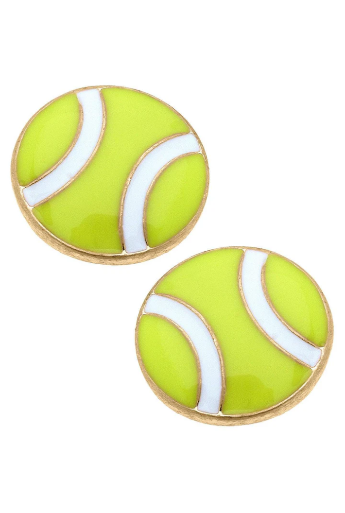 Enamel Tennis Ball Studs