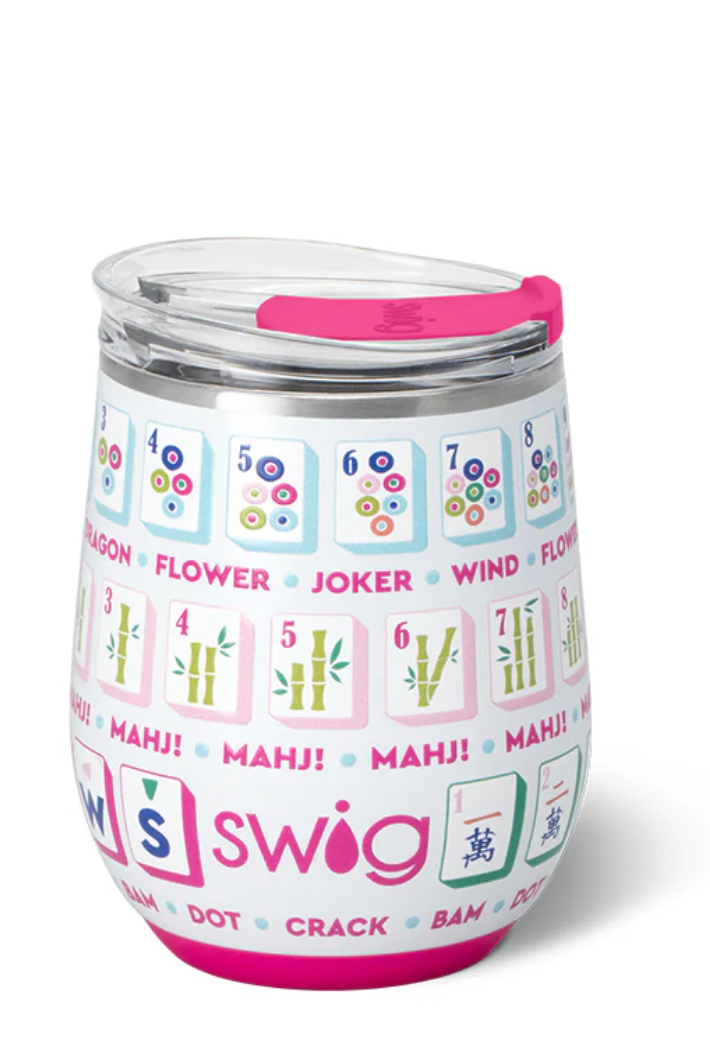 Mahjong Stemless Wine Cup 12oz