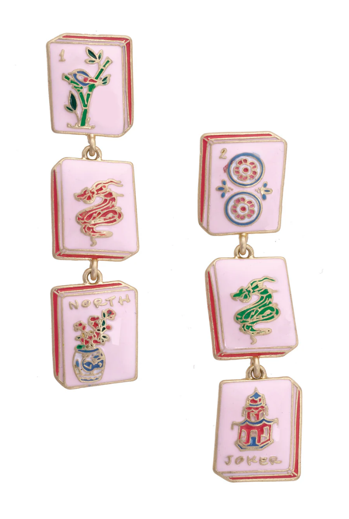 Linked Mahjong Earring