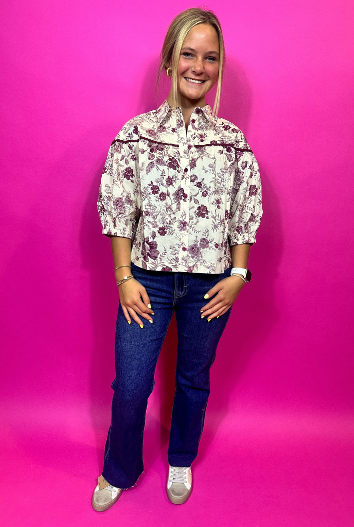 Maroon Rose Blouse