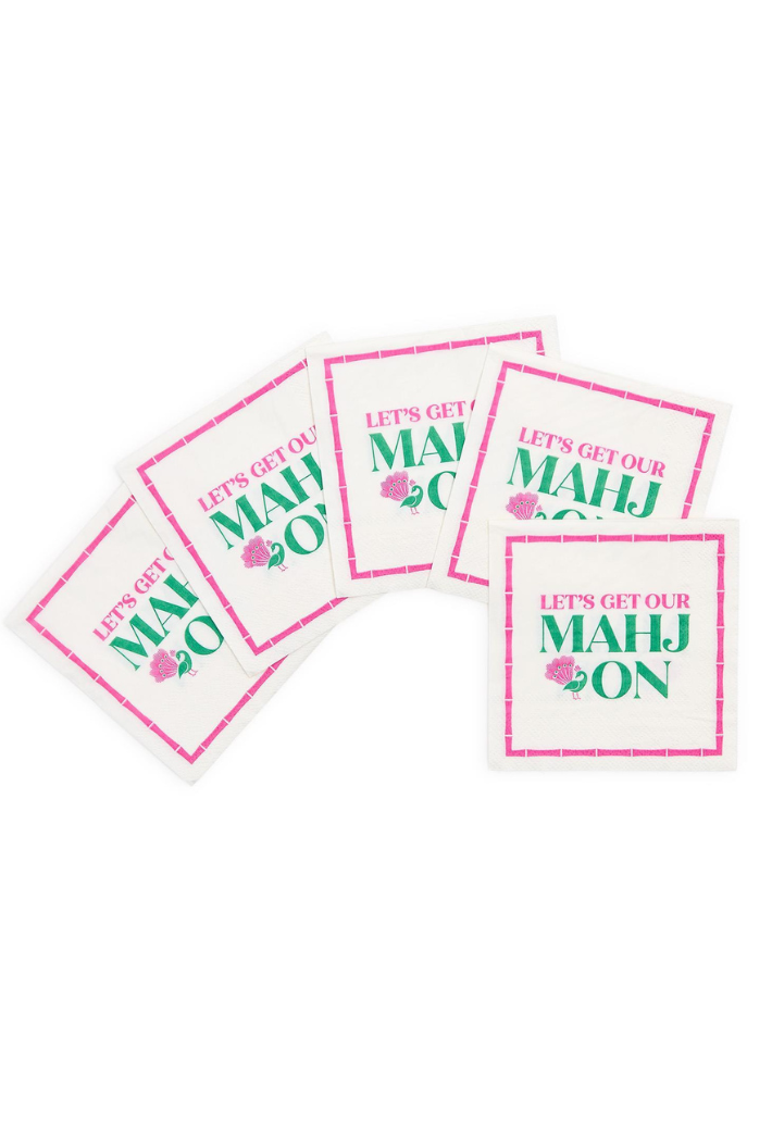 Mahjong Paper Cocktail Napkin