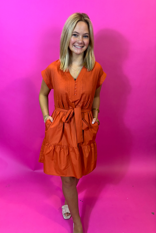 Pin Tuck Dress