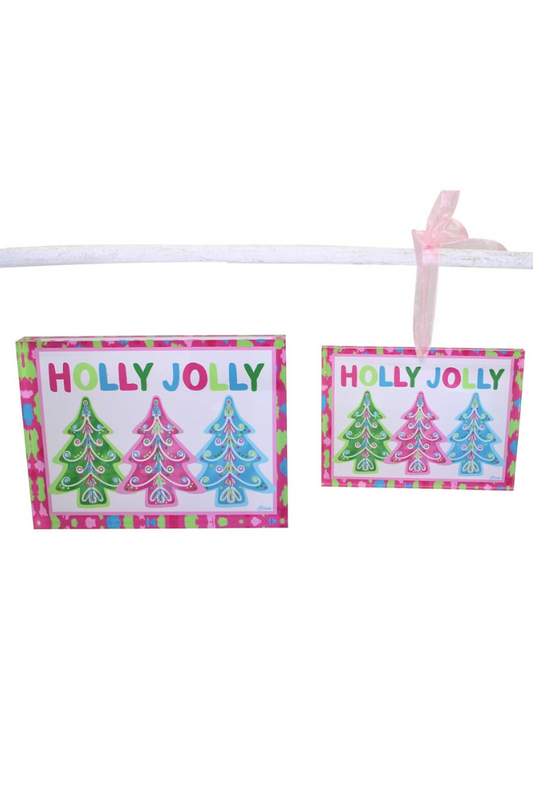 Holly Jolly Acrylic Table Sign