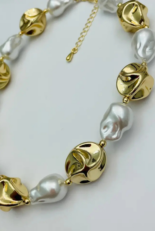 Chunky Baroque P&G Necklace