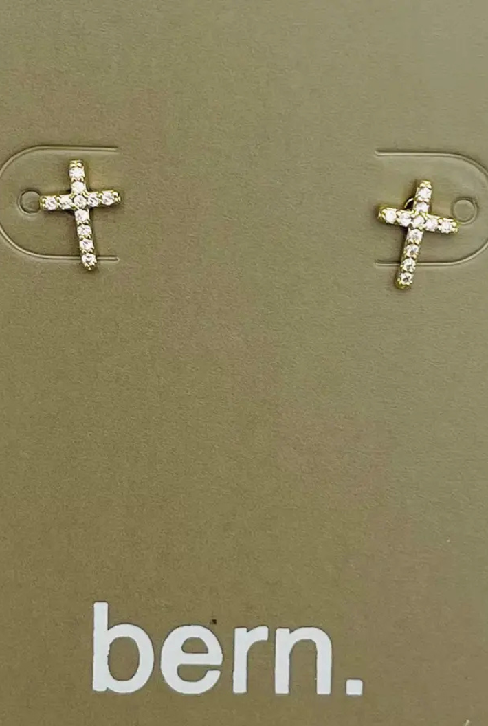 CZ Cross Stud