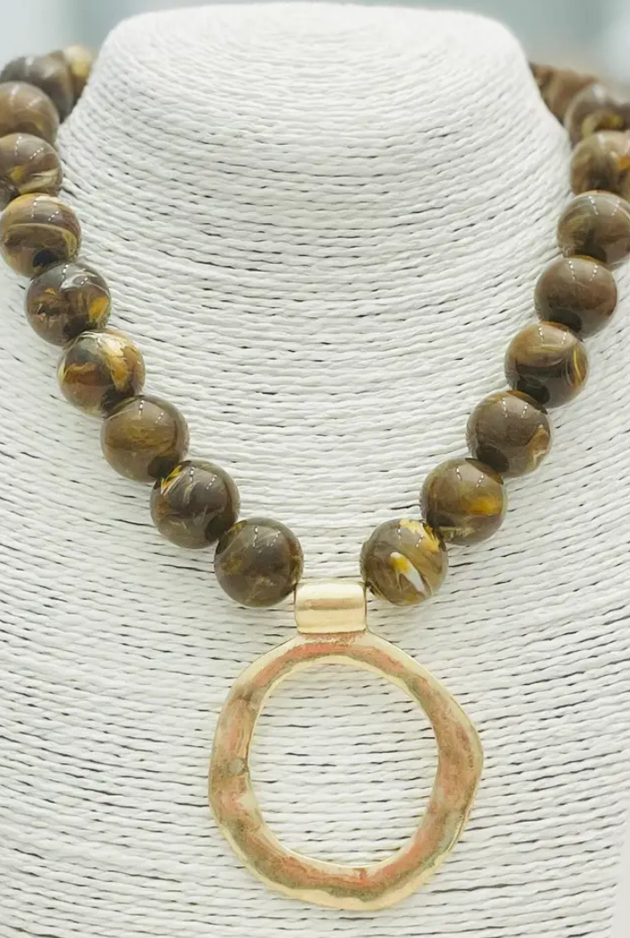 Big Ball Necklace w/ Pendant