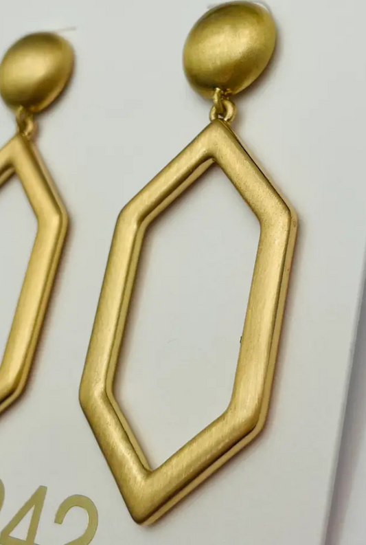 Hexagon Dangle Earrings