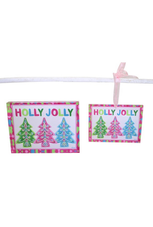 Holly Jolly Acrylic Ornament