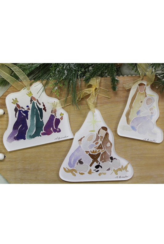 Water Color Holy Family Ornament