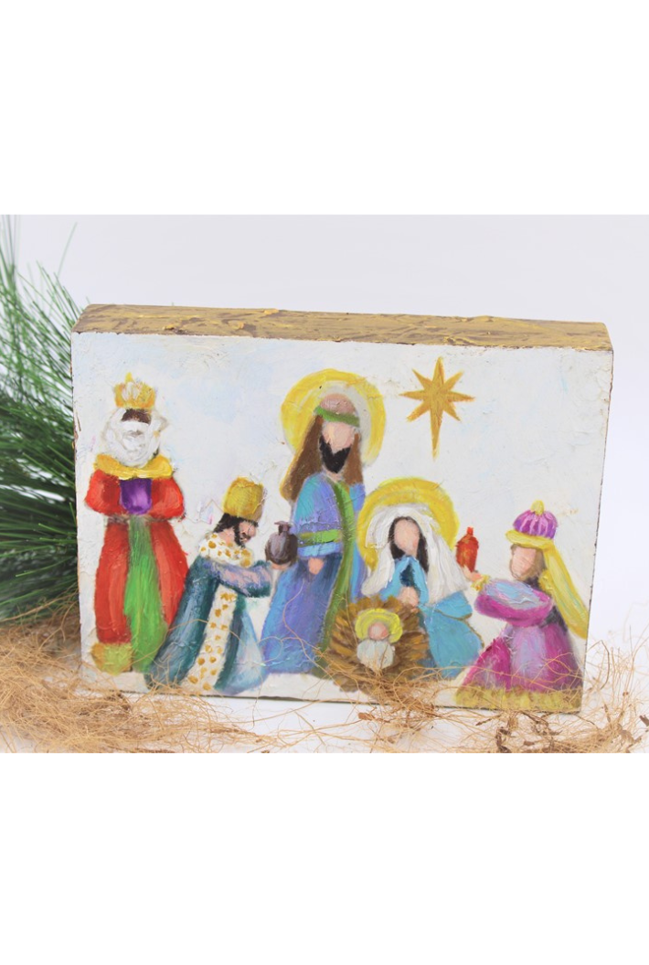 Handpainted Nativity Box Sign