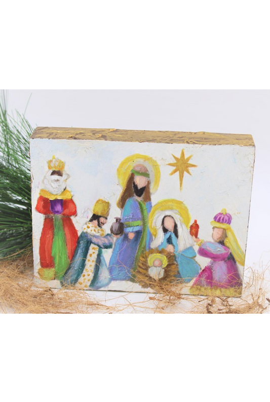 Handpainted Nativity Box Sign