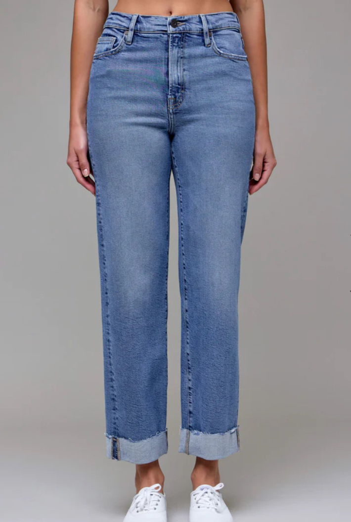 Ella High Rise Classic Straight with 2'' Cuff