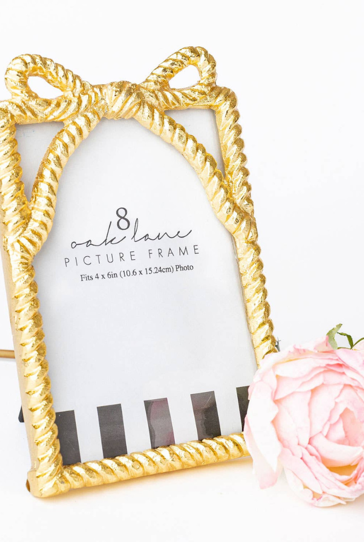 Gold Bow 4x6 Picture Frame