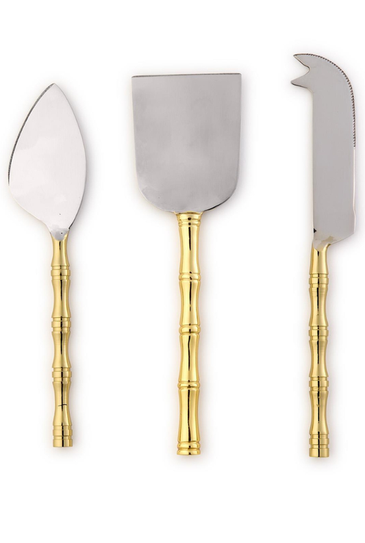 Gold Bamboo Cheese Knives