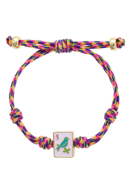 Sparrow Mahjong Tile Bracelet