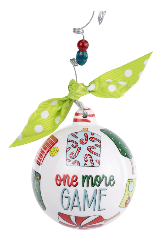 One More Game Pickleball Ornament